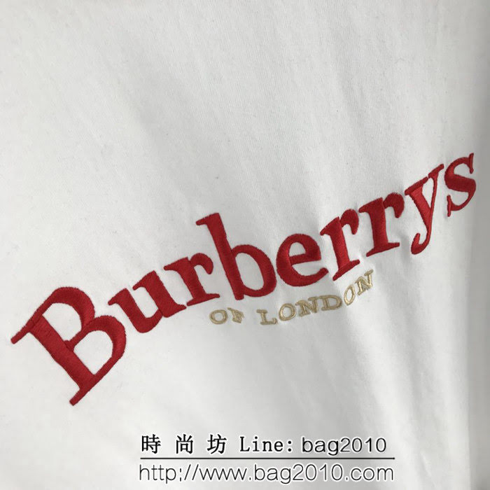 BURBERRY巴寶莉 19ss新款 Bbr字母刺繡 純棉汗布短袖 男女同款 ydi1448